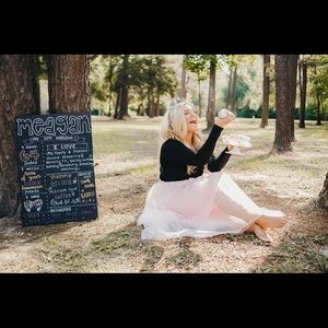 Light pink tulle skirt